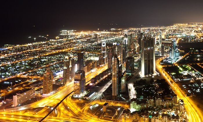 Dubai at night, United Arab Emirates