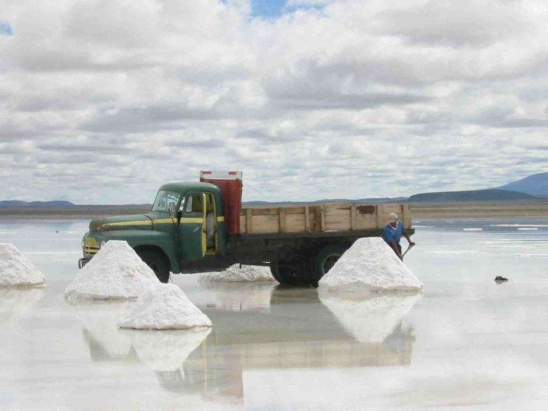 Plains of the Altiplano, Bolivia, Spanish Salar de Uyuni mirror