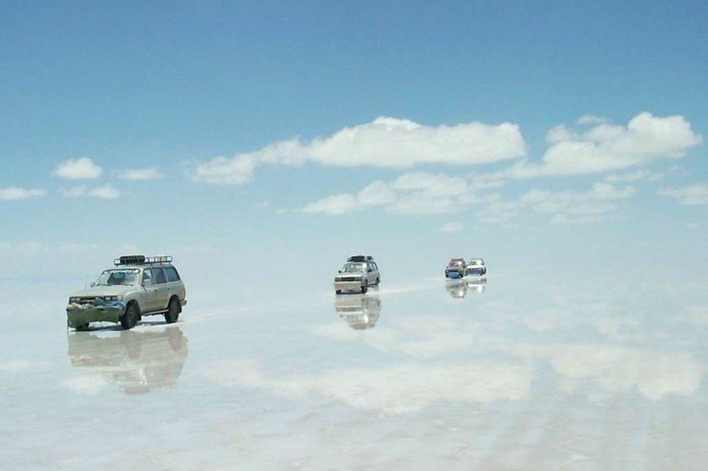 Plains of the Altiplano, Bolivia, Spanish Salar de Uyuni mirror