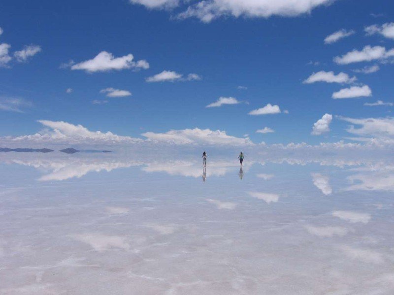 Plains of the Altiplano, Bolivia, Spanish Salar de Uyuni mirror