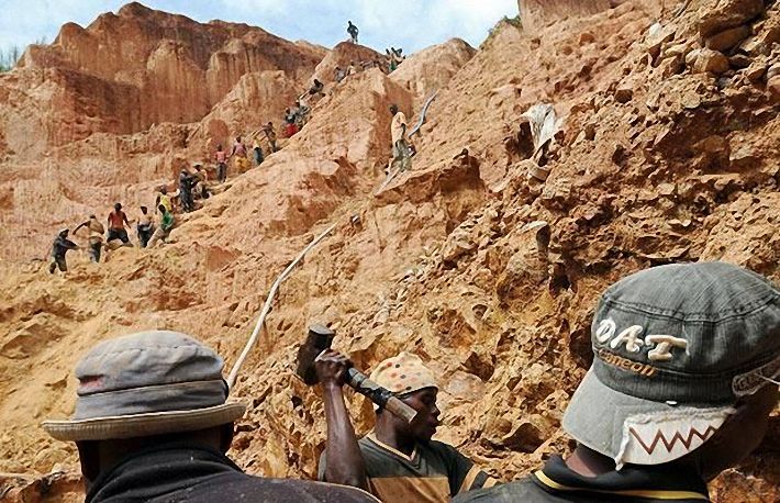 Gold mining, Congo