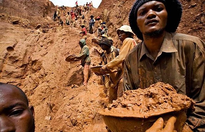 Gold mining, Congo