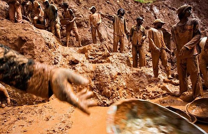 Gold mining, Congo