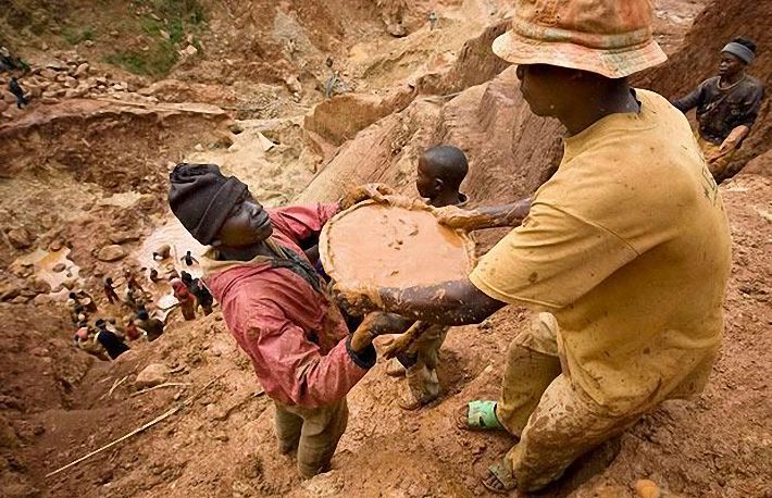 Gold mining, Congo