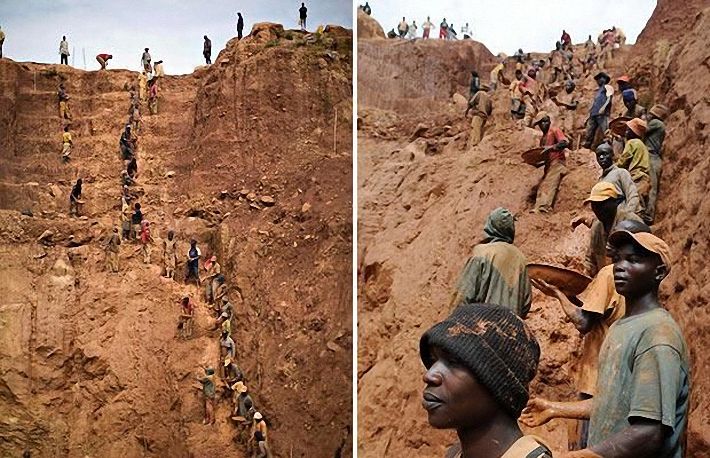 Gold mining, Congo