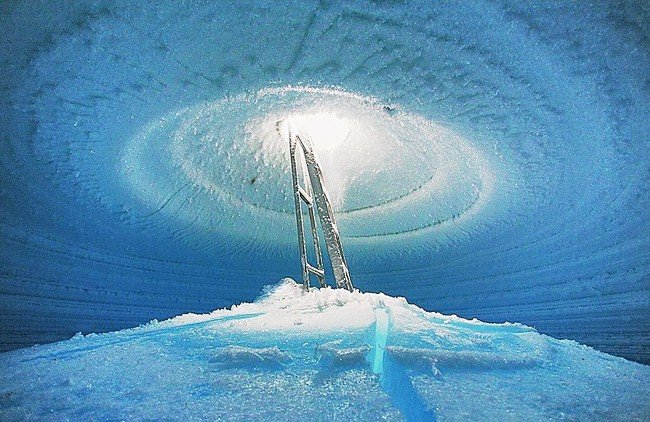 Water well in Antarctica, Novolazarevskaya station, Antarctic Plateau