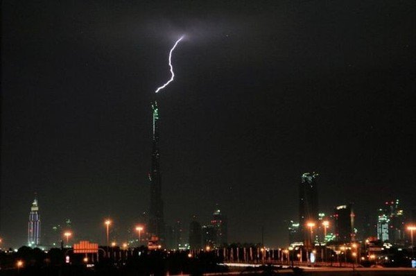 Thunderstorm in Dubai, United Arab Emirates