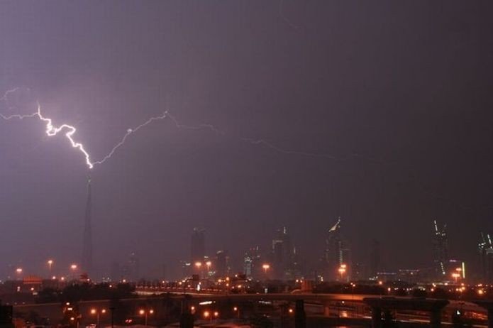 Thunderstorm in Dubai, United Arab Emirates