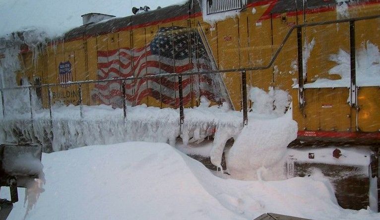 United States covered by snow