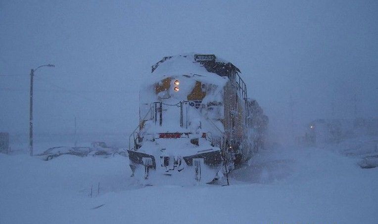 United States covered by snow