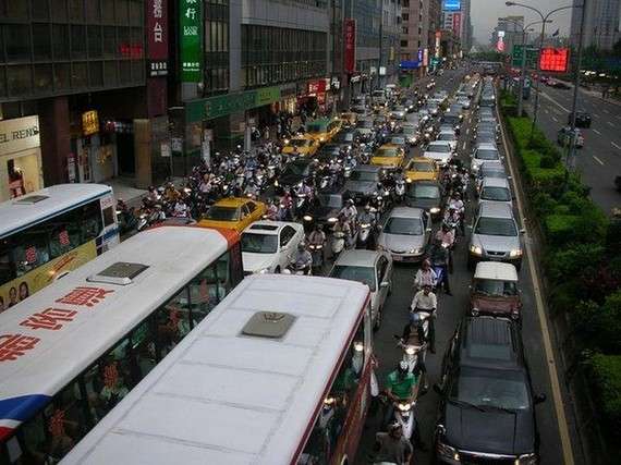 Traffic jam in the world