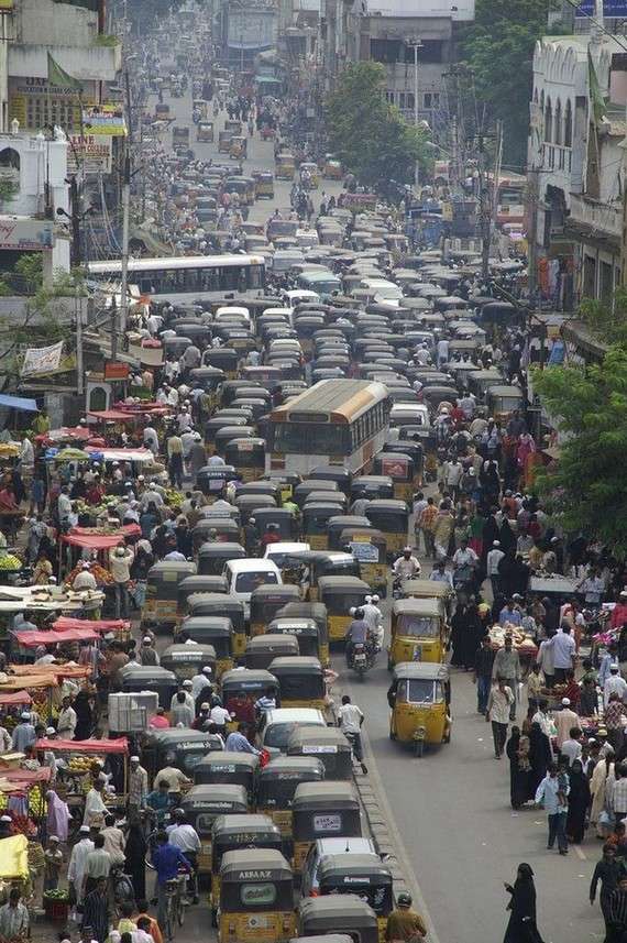 Traffic jam in the world