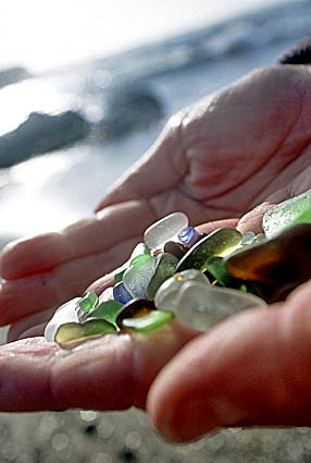 Glass Beach in California