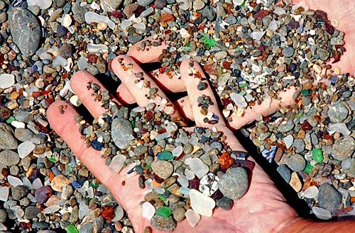 Glass Beach in California