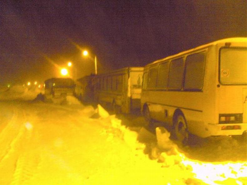 Transport in winter, Norilsk, Krasnoyarsk Krai, Russia