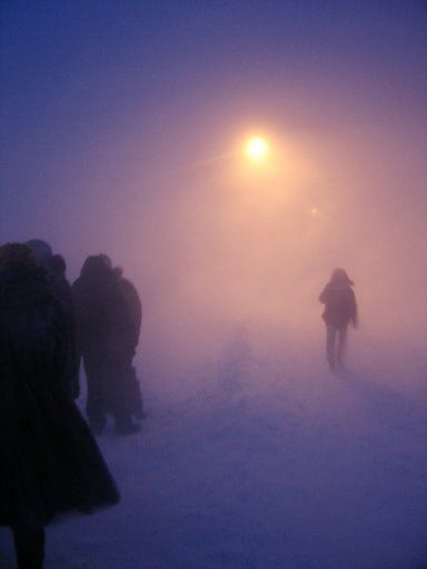 Transport in winter, Norilsk, Krasnoyarsk Krai, Russia