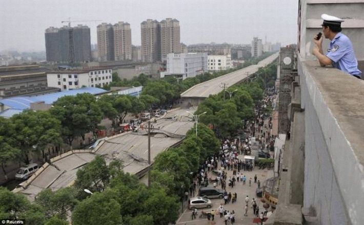 Collapsed highway, Hunan, China