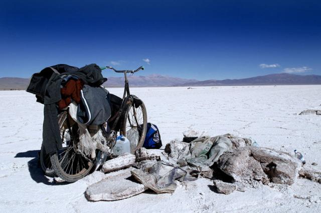 Extraction of salt somewhere, South America