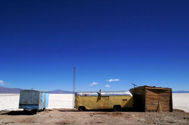 Extraction of salt somewhere, South America