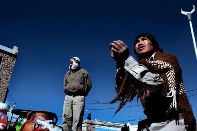 Extraction of salt somewhere, South America