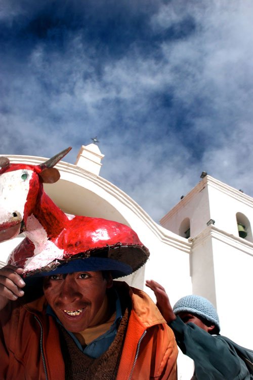 Extraction of salt somewhere, South America