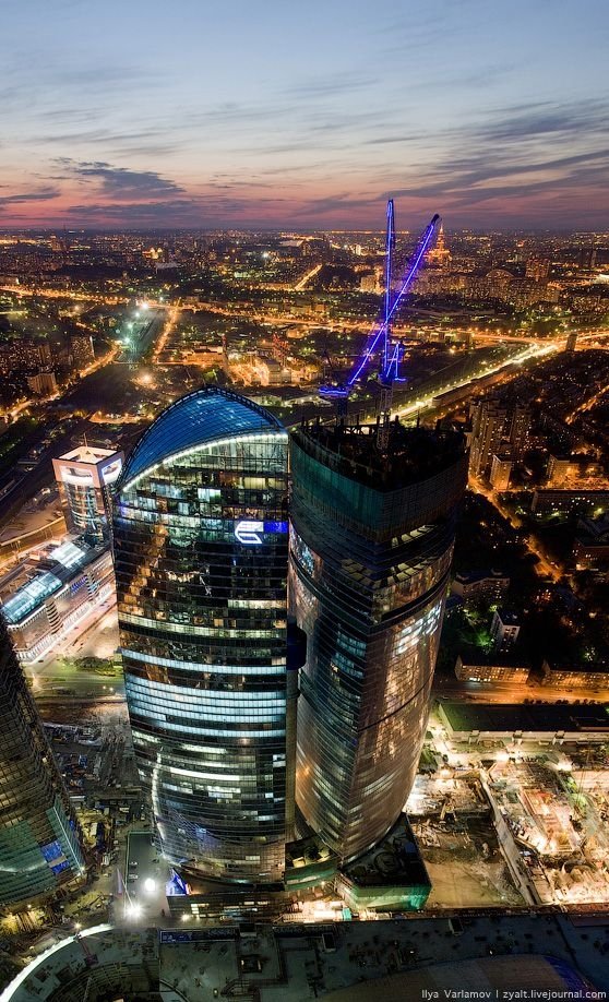 Moscow from the roof of City Capital, Russia