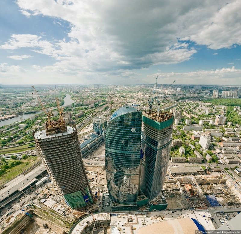 Moscow from the roof of City Capital, Russia