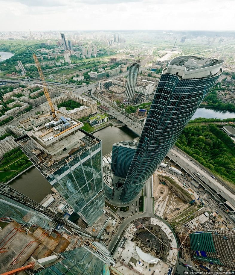 Moscow from the roof of City Capital, Russia