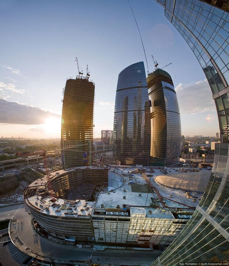 Moscow from the roof of City Capital, Russia