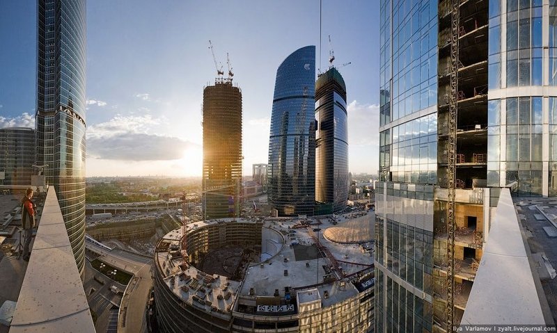 Moscow from the roof of City Capital, Russia