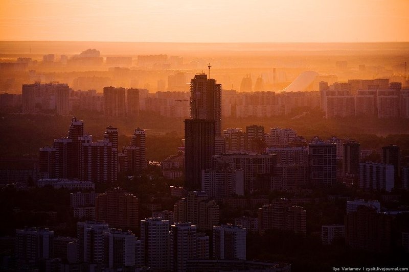 Moscow from the roof of City Capital, Russia