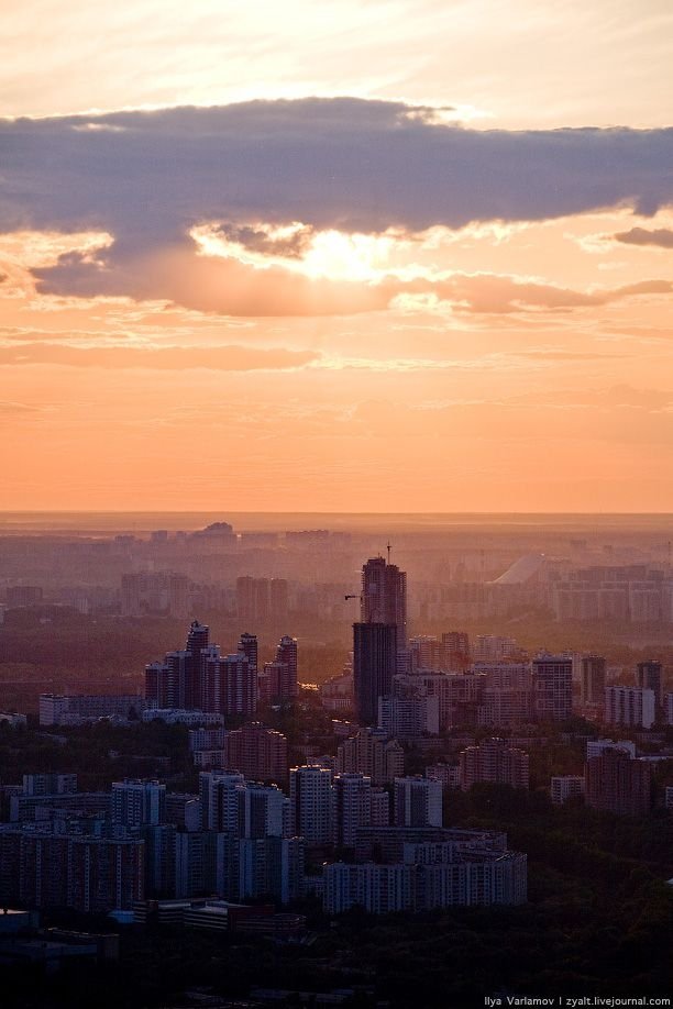 Moscow from the roof of City Capital, Russia