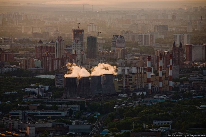 Moscow from the roof of City Capital, Russia