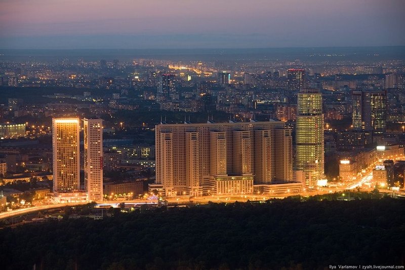 Moscow from the roof of City Capital, Russia