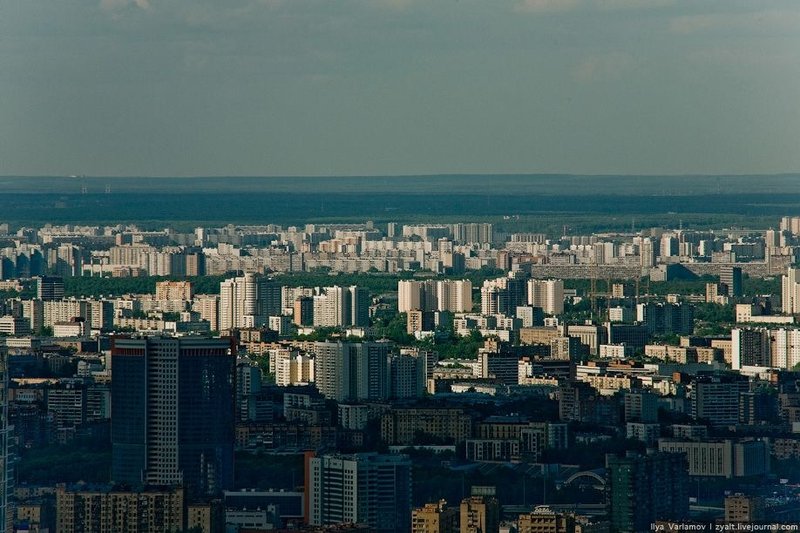 Moscow from the roof of City Capital, Russia