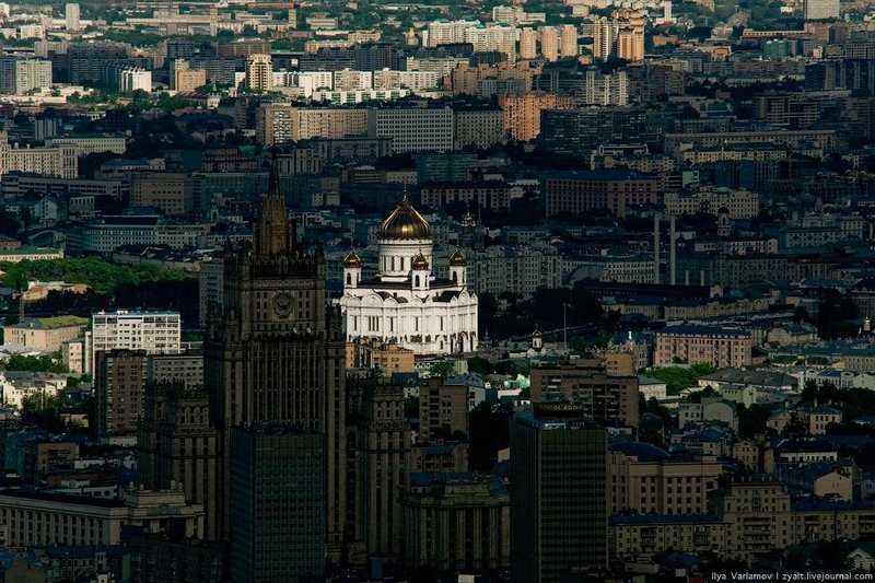 Moscow from the roof of City Capital, Russia