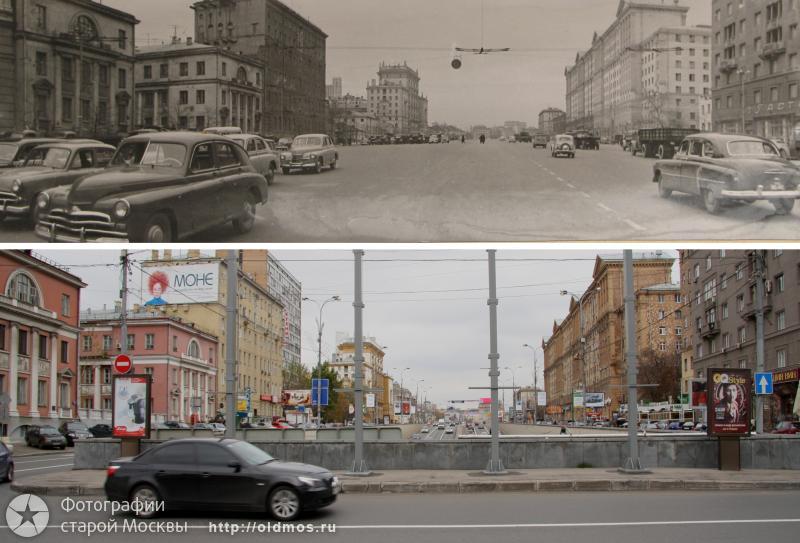 History: then and now, Moscow, Russia