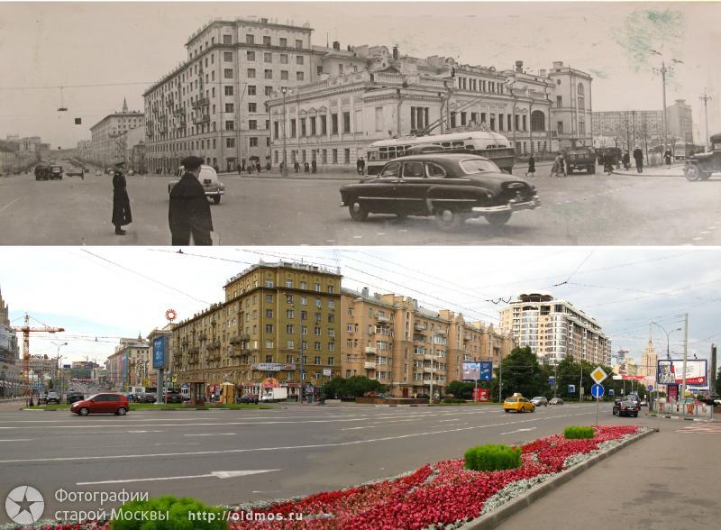 History: then and now, Moscow, Russia