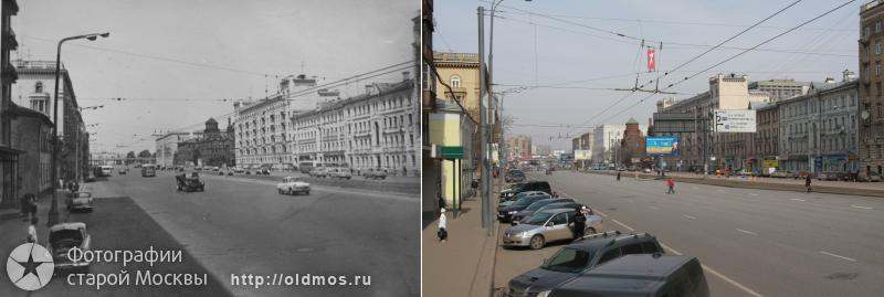 History: then and now, Moscow, Russia