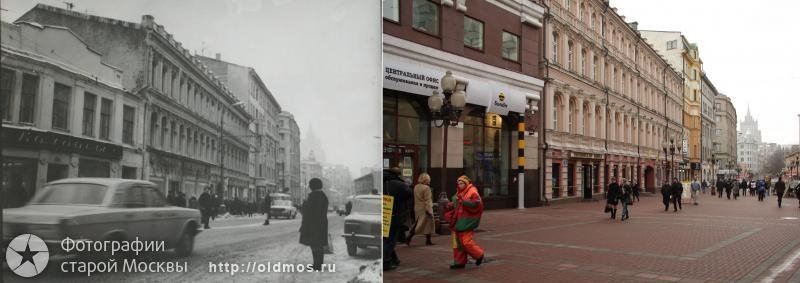 History: then and now, Moscow, Russia