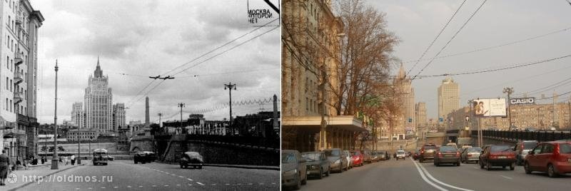 History: then and now, Moscow, Russia