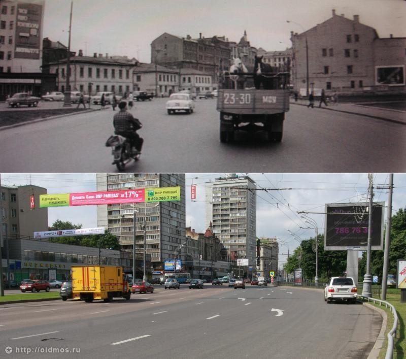 History: then and now, Moscow, Russia