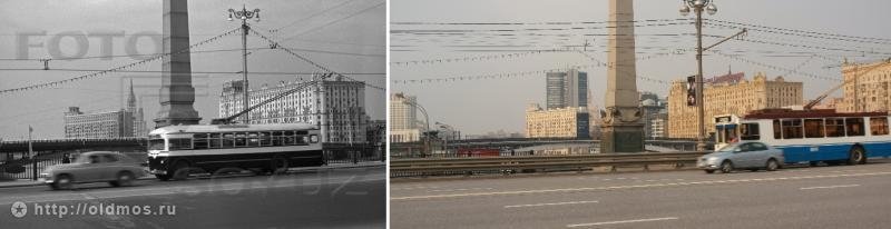 History: then and now, Moscow, Russia