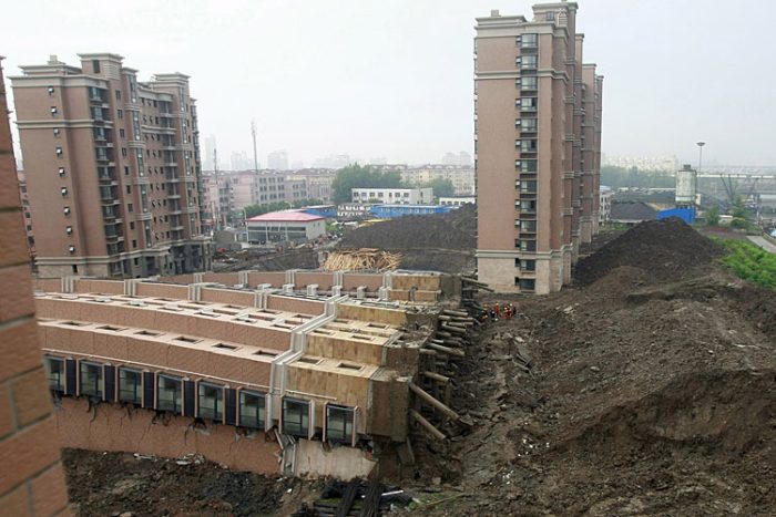 13-storey house collapsed, Shanghai, China