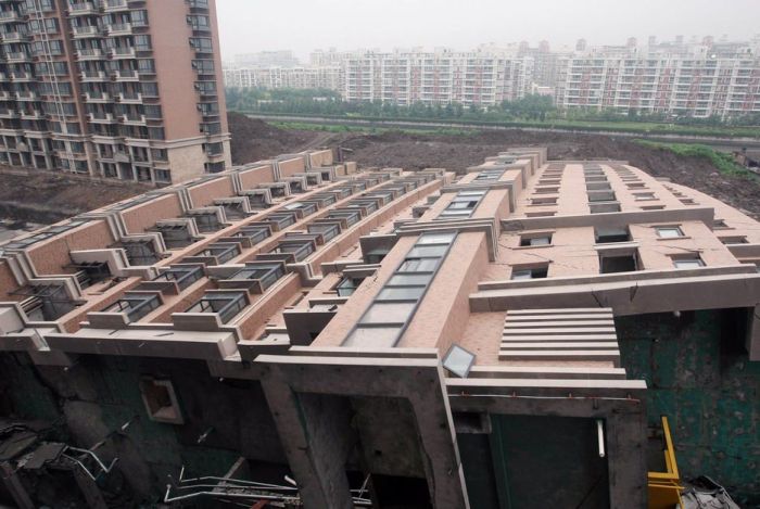 13-storey house collapsed, Shanghai, China