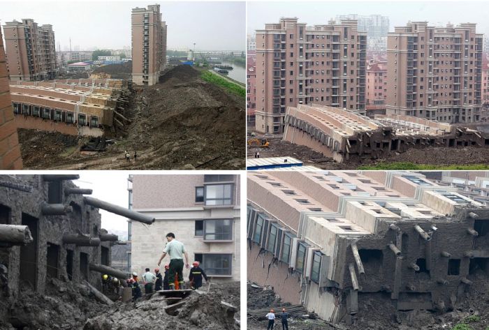 13-storey house collapsed, Shanghai, China