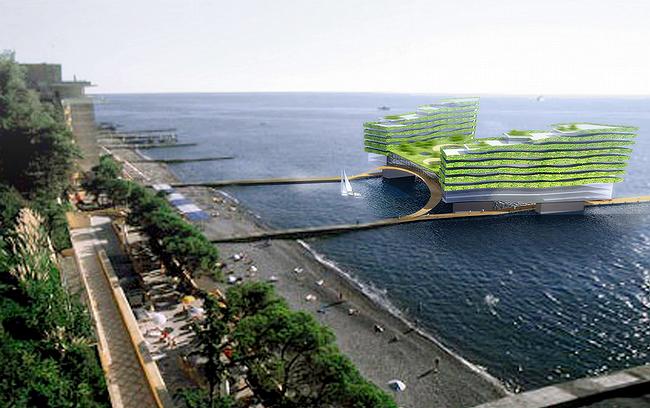 Artificial islands in Sochi