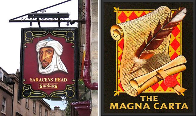 Pub signs, United Kingdom