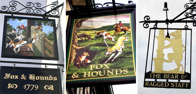 Pub signs, United Kingdom