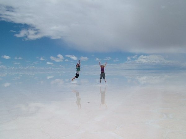 The largest mirror in the world, salt field, Bolivia